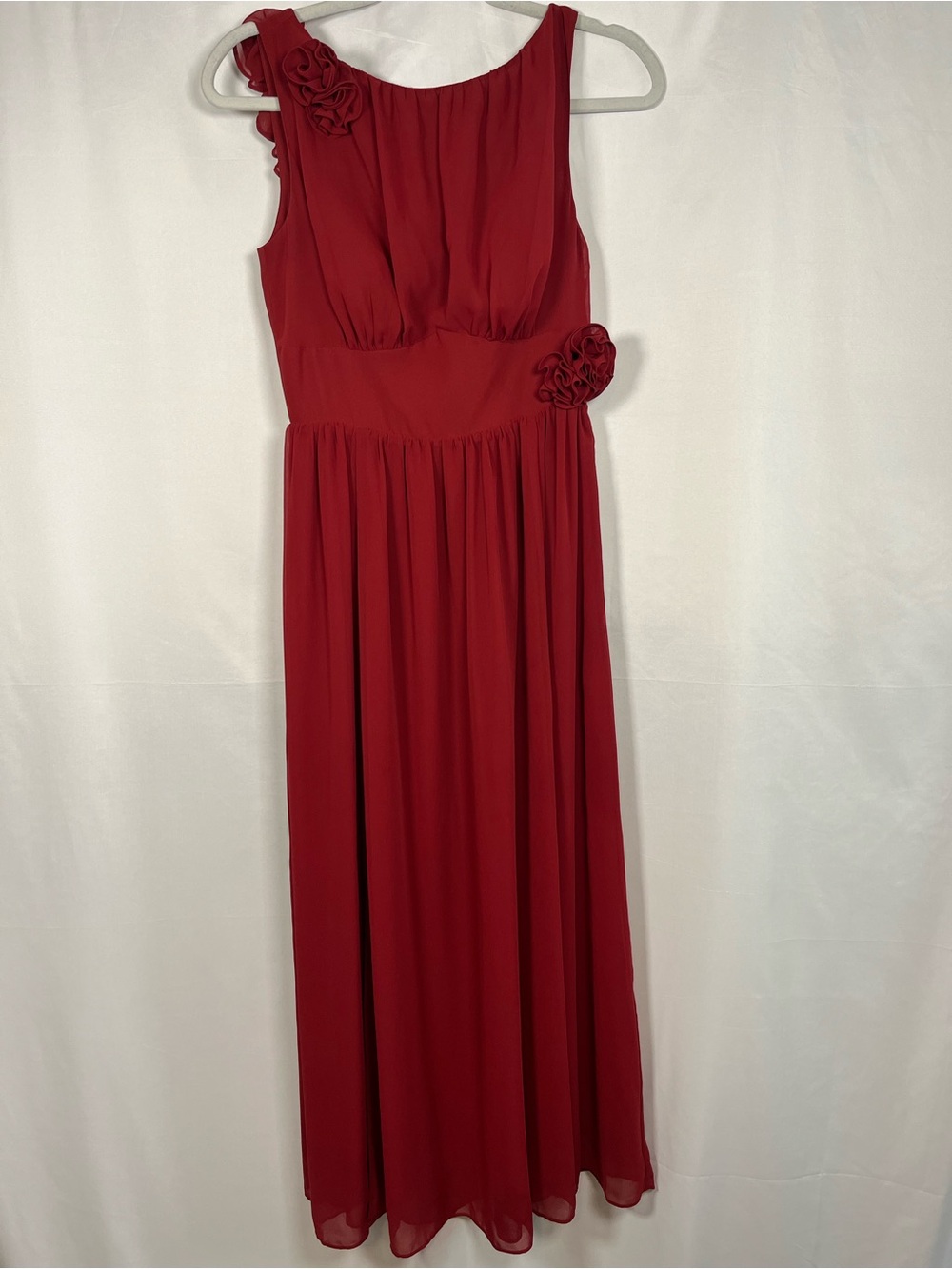 Reformation x NYC ballet dreamy collab 3D rosette maxi dress side slit sz 2 - Picture 4 of 11